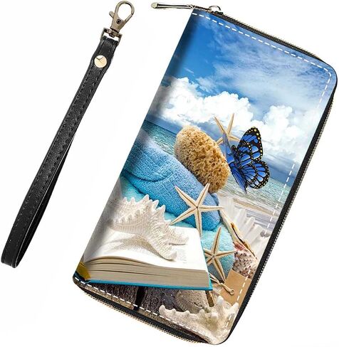 American Flag Cross Wallet for Women with Credit Card Holder Coin Money Clip PU Leather Zip Around Clutch Wallet in Kuwait