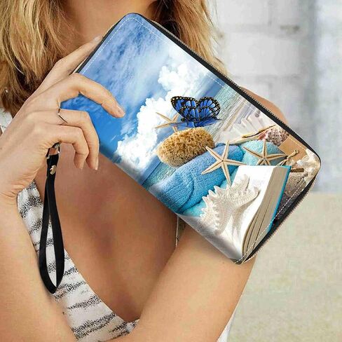 American Flag Cross Wallet for Women with Credit Card Holder Coin Money Clip PU Leather Zip Around Clutch Wallet in Kuwait