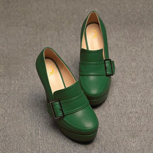 SHODENSE Women Vintage Chunky Platform Loafers Pumps Tassel Round Closed Toe Slip On Suede Block High Heel Dress Loafer Shoes Buckle Strap Oxford Loafers Fringe Pump Dressy Chic Sexy Y2k 4-11 M US in Kuwait