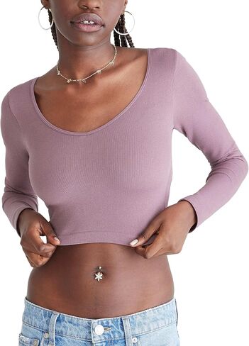 AEROPOSTALE Women's Seamless Wear 3-Way V-Neck Tiny Top in Saudi Arabia