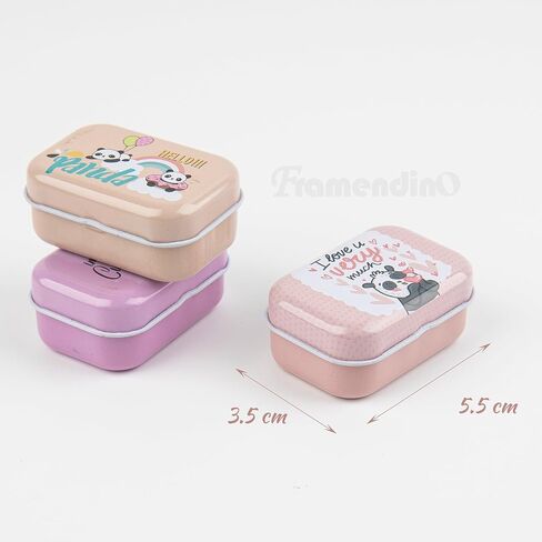 Framendino, 5 Pack Mini Trinket Coin Box Small Floral Containers with Lid for Jewelry Storage Case Tinplate (Random Color) in Saudi Arabia