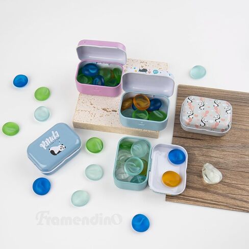 Framendino, 5 Pack Mini Trinket Coin Box Small Floral Containers with Lid for Jewelry Storage Case Tinplate (Random Color) in Saudi Arabia