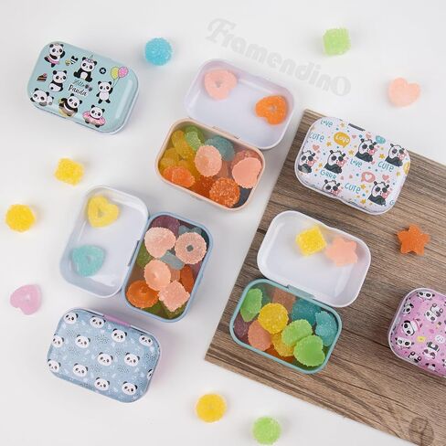 Framendino, 5 Pack Mini Trinket Coin Box Small Floral Containers with Lid for Jewelry Storage Case Tinplate (Random Color) in Saudi Arabia