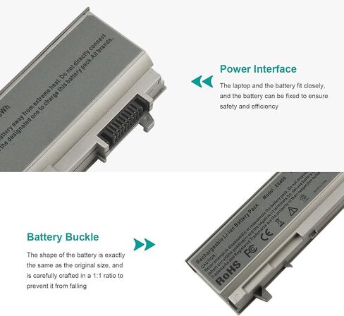 بطارية كمبيوتر محمول ASUNCELL 5200 مللي أمبير في الساعة لجهاز 4GVMP E6400 E6410 E6500 E6510 Precision M4500 M4400 M2400 Notebook يناسب P/N PT434 W1193 KY265 FU268 312-0748 312-0749 312-0917 312-0754 312-74 14 in Kuwait