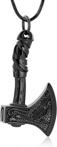 Thor Axe Cremation Jewelry for Ashes for Women Men Viking Jewelry Memorial Pendant Urn Necklace for Loved One Ashes Holder in Saudi Arabia
