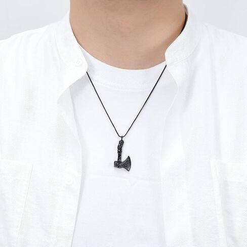 Thor Axe Cremation Jewelry for Ashes for Women Men Viking Jewelry Memorial Pendant Urn Necklace for Loved One Ashes Holder in Saudi Arabia