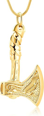 Thor Axe Cremation Jewelry for Ashes for Women Men Viking Jewelry Memorial Pendant Urn Necklace for Loved One Ashes Holder in Saudi Arabia