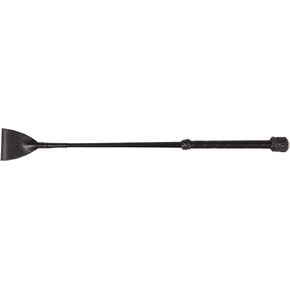 Huntley Equestrian Leather Jumping Bat Riding Crop Beautifully Crafted in England - Black - Leather Handle - 18" Inch