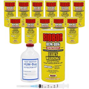 مجموعة كاشف HUM-Bug للديزل ووقود الطائرات: مجموعة التحذير من التلوث، والكشف المبكر عن نمو الإصابة لمنع تآكل الخزان وانسداده | 12 عبوة، (PN: HUMBUG12) in Kuwait