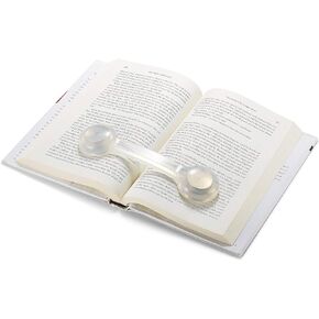 حامل الإشارة المرجعية/الوزن للصفحة - يحمل الكتب مفتوحة وفي مكانها - واضح بواسطة Superior Essentials