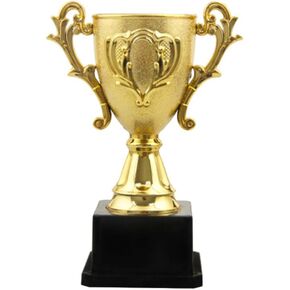 IMIKEYA Gold Trophy Cup Plastic Award Trophies Cups First Place Winner Award Trophies Cup for Sports Tournament Competition Kids Parties