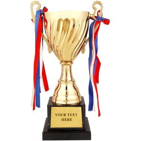 Trophy Cup - Large Trophy,Gold Award for Sports,Tournaments,Competitions,Soccer Football League Match Trophy,Other Teamwork Award