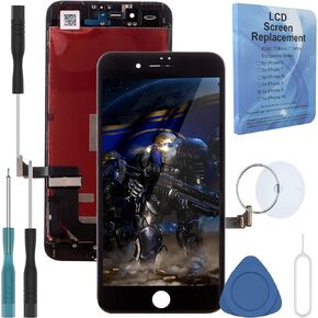 Compatible with iPhone 7 4.7 Inch Front Glass LCD Display Digitizer Touch Screen Replacement Full Complete Frame Assembly with Repair Tools in Black