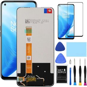 for OnePlus Nord N200 5G Screen Replacement kit for Nord N200 Screen Replacement DE2118 LCD Display Touch Screen Assembly with Tools 6.49 inch
