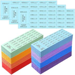 Kosiz 2000 Sheets Raffle Ticket with 25 Bid Numbers Per Sheet Auction Tickets for Chinese Auction Basket Auction Silent Auction Classroom School Church Events (Lake Blue)