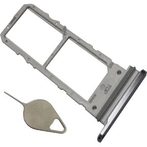 Dual Sim Card Tray Holder Replacement for Samsung Galaxy Note 20 N980 6.7Inch / Note 20 5G N981 N981U N981U1 (not fit for Note 20 Ultra) (Black/Gray)