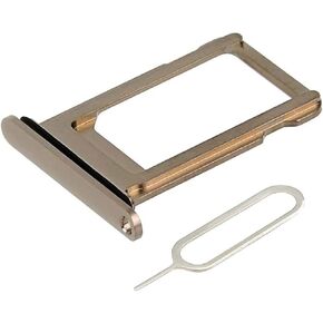 SIM Card Tray Holder Slot Replacement for iPhone Xs 5.8 inches (Gold) with Waterproof Rubber Ring and Eject Pin
