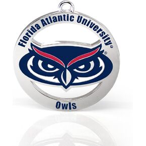 Fan Frenzy Florida Atlantic University Owls Silver Ornament