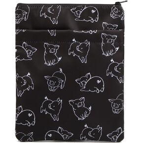 Book Sleeve Pig Book Protector Book Sleeve with Zipper Book Cover Pouch Pig Lover Gift (Pig Book Protector)