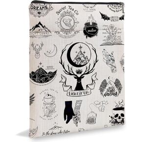 Fantasy Novel Inspired Book Sleeve, Book Sleeve for Book Lovers Book Inspired Gift, Book Sleeves Gift, Book Protector with Zipper Bag for Book Lover Bookish Gift 6JB06
