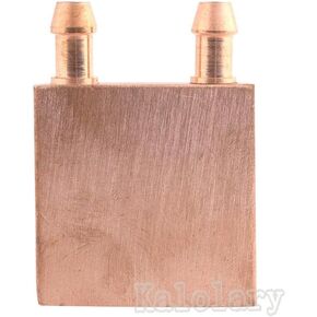 Pure Copper Water Cooling Block 40x40mm for Liquid Water Cooler Heat Sink System Silver for CPU Graphics Radiator Heatsink (1 Pack)