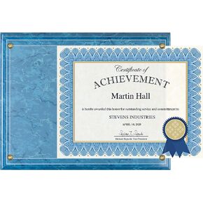 SHOP AWARDS AND GIFTS 8.5 x 11 Certificate Frame Holder, Slide in Wall Plaque Display, 10.5 x 13 Inch Board, Black