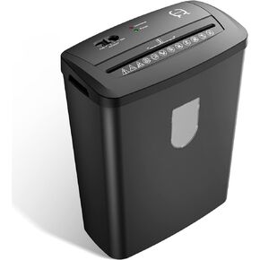 12-Sheet Heavy Duty Paper Shredder for Office, 5.28 Gal Pullout Bin, 60dB Low-Noise, High Security Level P-4 Cross Cut Paper Shredder for Paper, Credit Card, Mails, Staples, Black