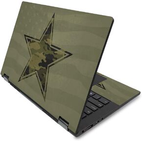 MightySkins Skin for Lenovo Flex 14" (2019 No Fingerprint Scanner) - Army Star | Protective, Durable Vinyl Decal Wrap | Easy To Apply, Remove, and Change Styles | Made in the USA, LENFLX1419-Army Star