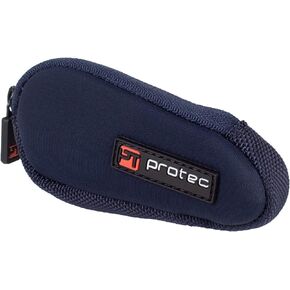 Protec Trumpet/Small Brass Single Neoprene Mouthpiece Pouch with Zipper Closure - Blue, Model N203BX