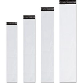 Unique Poly Mailers 12x43 Inch 50 Pack Envelopes Bag for Long Items,White Self Sealing Waterproof Mailing Shipping Bags