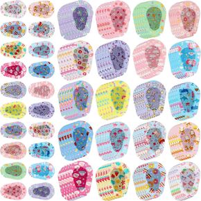 100 Pcs Eye Patches for Kids Girls Cute Toddler Eye Patch Bulk Colorful Breathable Eye Patch Cartoon Adhesive Bandages for Children Baby Light Blocking, 20 Styles, 3 x 2 Inches