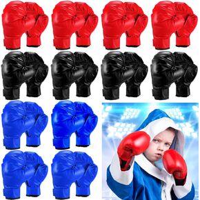 Vinsatin 12 Pairs Boxing Gloves for Kids Punching Gloves Sparring Gloves Shockproof Leather Punching Mitts for Beginners Youth Safe Training Playing Kickboxing Heavy Bag Punching Bag