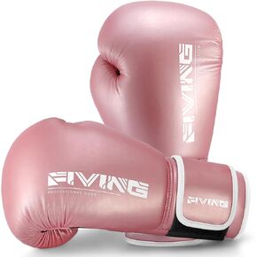 FIVING Women's Pro Style Boxing Gloves for Training Muay Thai Ladies for Sparring,Fighting Kickboxing Good for Punch Bag,Focus Pads and Double End Ball Punching