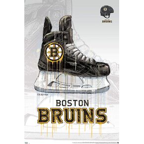 Trends International NHL Boston Bruins - Drip Skate 20 Wall Poster, 22.375" x 34", Premium Unframed Version