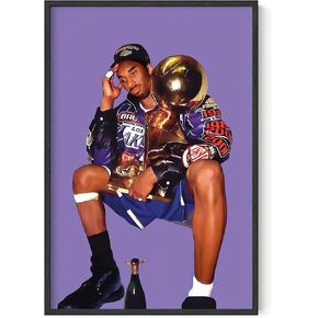 Haus and Hues Kobe Bryant Poster Framed, Kobe Bryant Framed Picture, Basketball Posters for Boys Bedroom, Basketball Wall Art for Boys Room, Kobe Bryant Gifts Celebrity Framed Art (Black Framed,12x16)