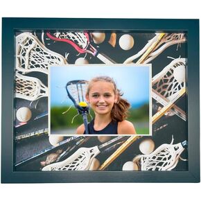 iFrame Commemorative Sports Athletics Frames I Baseball I Fits 5x7 Photograph, Real Wood Black Finish, Desktop, Table or Wall Mount I Shatterproof Plexiglass I Designed & Made in the USA (Baseball)