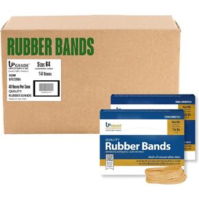 Upgrade Office Supply UPG22964 Rubber Bands, Size #64 (3-1/2 x 1/4), 80 Bands, 1/4 lb Box, USA