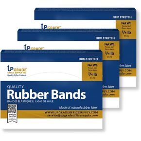 Upgrade Office Supply UPG22964 Rubber Bands, Size #64 (3-1/2 x 1/4), 80 Bands, 1/4 lb Box, USA in Kuwait