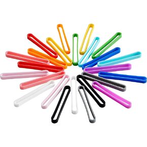 36 Pieces 3 Inches Silicone Rubber Bands Elastic Rubber Wrapping Bands Assorted Color Band for Wallet Card Wrist Cooking Boxes Wraps Office Outdoor Notebook Packing Gift