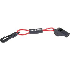Kwik Tek Whistle with Lanyard, Red / Black