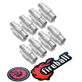 Fireball Dragon 6mm Bearing Spacer Set for 608 Bearings - Use 8mm Bearings on 6mm axles- Inline Skate Shaft for Inline Rollerblade & Roller Skates - 8-Pack Aluminum Speed Spacer Inline Skate Axle kit