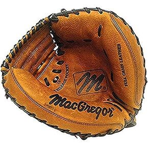 MacGregor mens Leather Catchers mitt, Black, Large US
