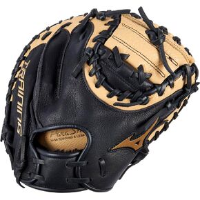 Mizuno Franchise Baseball Training Catcher's Mitt 30" | Baseball FIELDERS MITT | RH Black-TAN