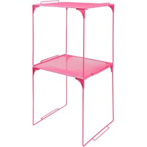 Locker Organizer Pink Shelf Locker shelfs Tall Shelf Metal Locker Shelves Organizer Locker Shelf for School Locker Accessories Suitable for School, Office, and Home use (1,Pink)