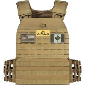 Amstaff Tactical Weighted Vest - Adjustable Weight Vests - Versatile Wearable Vest for Fitness Workouts, Strength and Endurance Training, Running