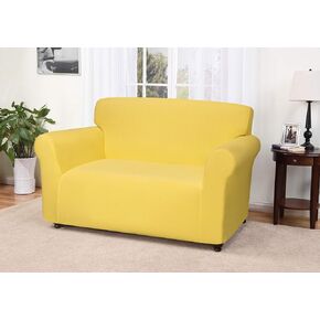 Madison Jersey Loveseat Slipcover, Yellow