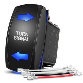 Nilight بدوره إشارة التبديل الأزرق 4Pin على قبالة على الروك التبديل الليزر المحفور SPDT تبديل مفاتيح 12V 20A 24V 10A أسلاك الطائر للسيارات RVs المعسكر المقطورات، 2 سنة الضمان