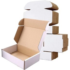 White Shipping Boxes (12 * 9 * 3) inches 20 Pack for Storage and Shipping Packaging Craft Gifts Ginving Products