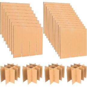YOTINO 3 Sets Moving Box Glasses Divider Kits for Moving, Wine Glassware Dish Packing Moving Boxes,Cardboard Dividers for Boxes for 16 x 12 x 12 Inch Box(Box Not Included)…