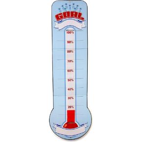 BigMouth Inc. Goal Chart, Goal Setting Thermometer for Classroom & Office Decor, 48" x 11"